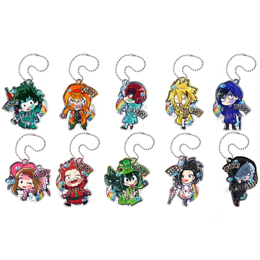 Set of 10 My Hero Academia Pita! Deforme Raincoat Acrylic Keyring [USED]