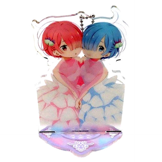 Re:ZERO -Starting Life in Another World- Ram Rem Original Anime Illustration Ver. Acrylic Stand Keychain Re: Zero kara Hajimeru Ram to Rem no Tanjobi Seikatsu 2018 in Shibuya Marui Limited Acrylic Stands [USED]