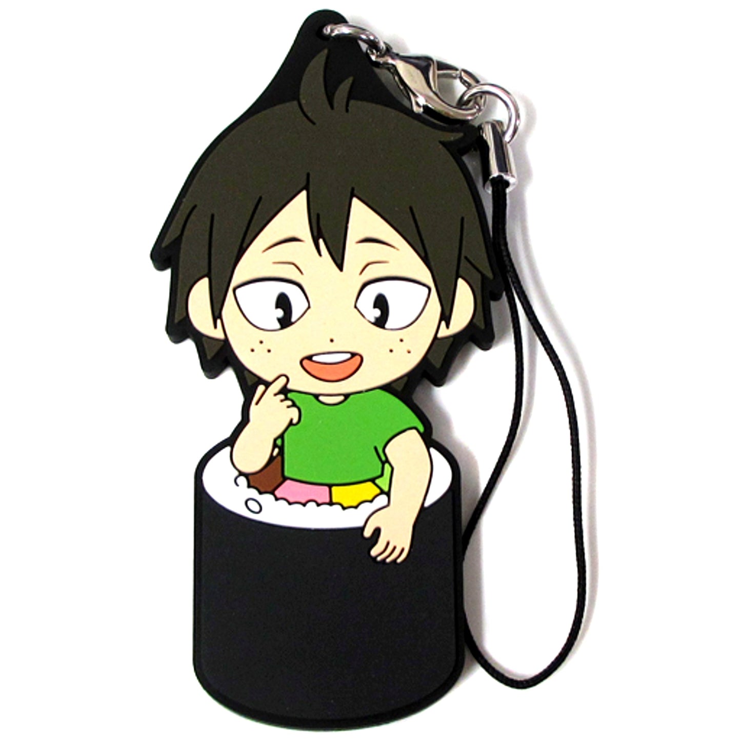 Tadashi Yamaguchi 1st Year Ehomaki Rubber Strap G Prize Kyun Chara Illustrations Ichiban Kuji Haikyu Fuku o Maneke [USED]
