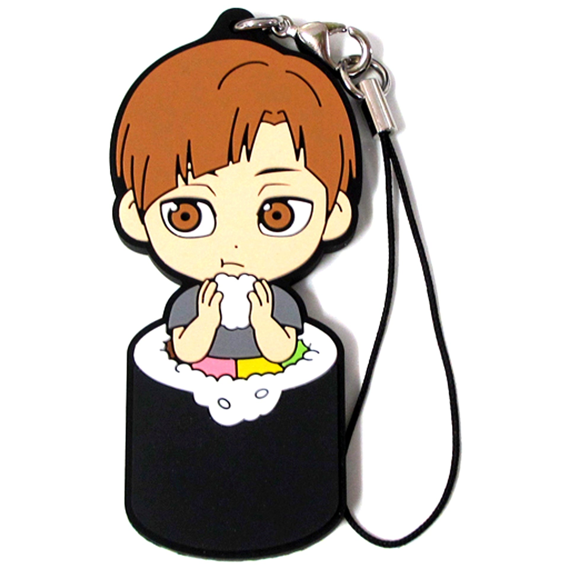 Kenjiro Shirabu 2nd Year Ehomaki Rubber Strap Kyun Chara Illustrations Ichiban Kuji Haikyu Invite Luck I Will Bring the Beans Prize H [USED]