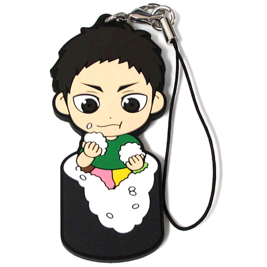 Haikyu!! Daichi Sawamura Ichiban Kuji Fuku o Maneke! Mame wa Orega Motte Iku! 3rd Year Ehomaki Rubber Strap Kyunchara Illustrations Prize I Keychains [USED]