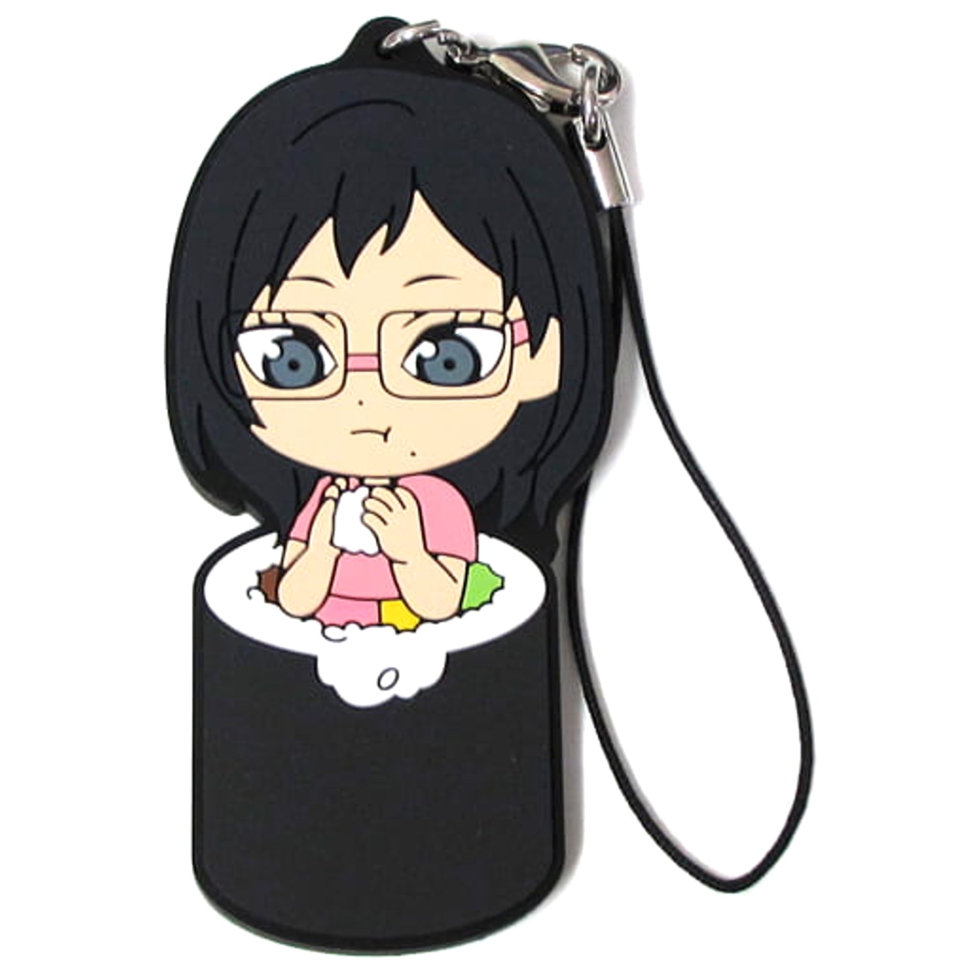 Haikyu!! Kiyoko Shimizu Ichiban Kuji Fuku o Maneke! Mame wa Orega Motte Iku! 3rd Year Ehomaki Rubber Strap Kyunchara Illustrations Prize I Keychains [USED]