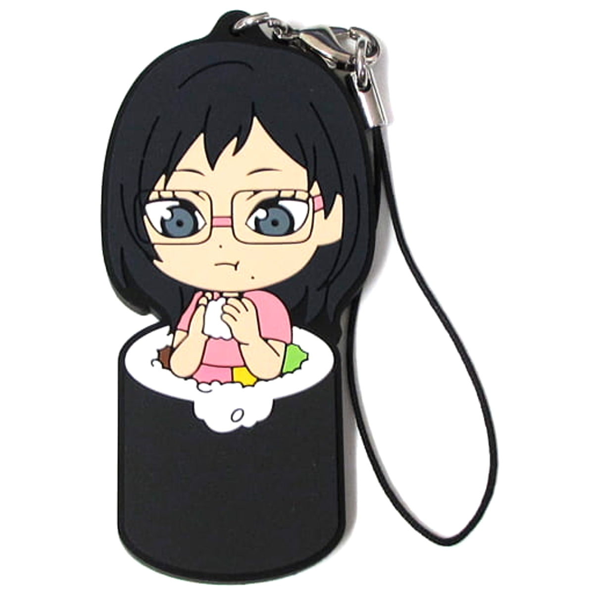 Haikyu!! Kiyoko Shimizu Ichiban Kuji Fuku o Maneke! Mame wa Orega Motte Iku! 3rd Year Ehomaki Rubber Strap Kyunchara Illustrations Prize I Keychains [USED]