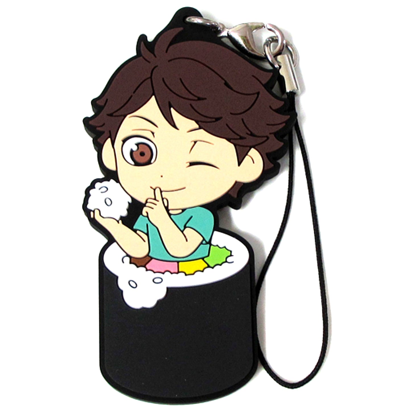 Toru Oikawa 3rd Year Ehomaki Rubber Strap I Prize Kyun Chara Illustrations Ichiban Kuji Haikyu Fuku o Maneke [USED]