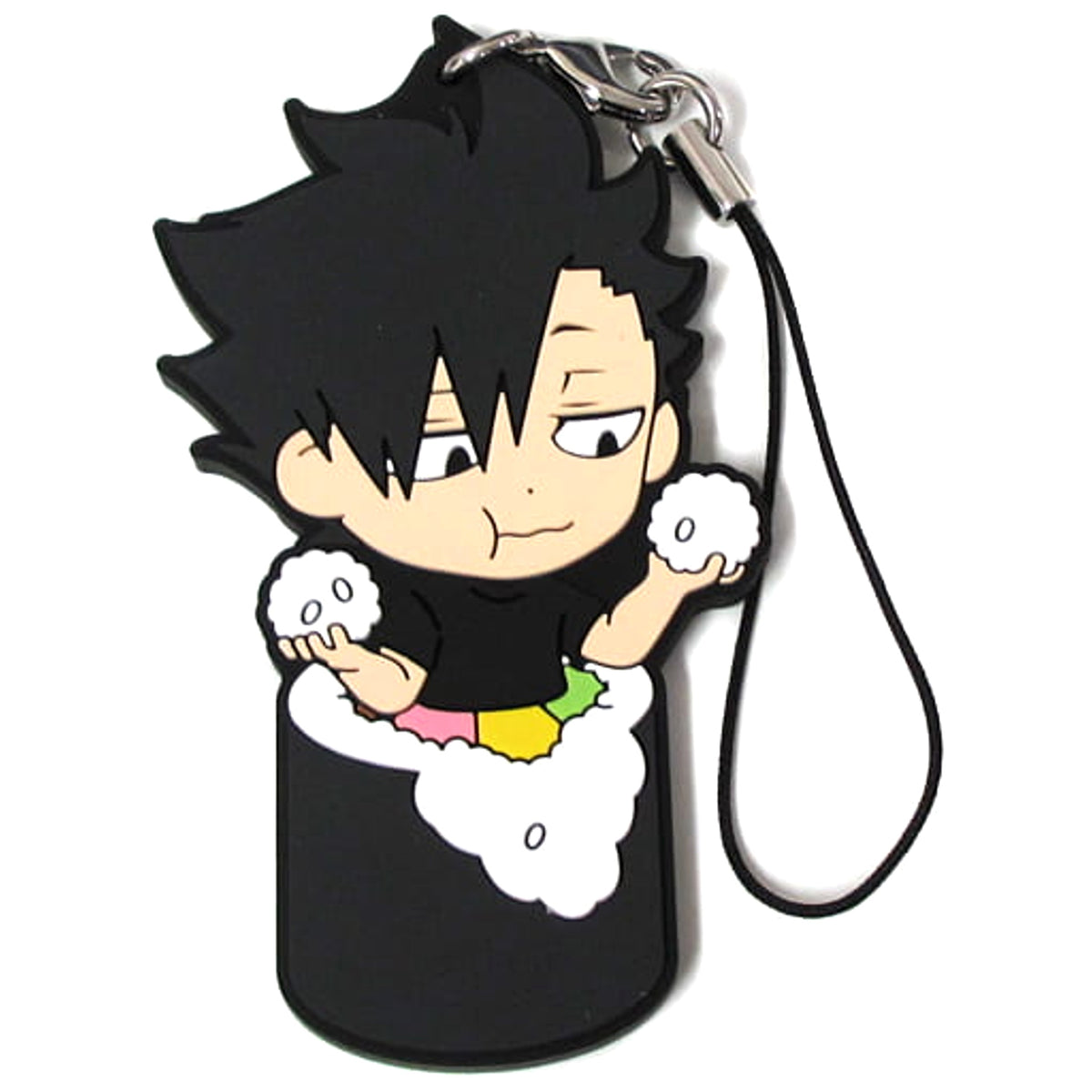Haikyu!! Tetsuro Kuroo Ichiban Kuji Fuku o Maneke! Mame wa Orega Motte Iku! 3rd Year Ehomaki Rubber Strap Kyunchara Illustrations Prize I [USED]