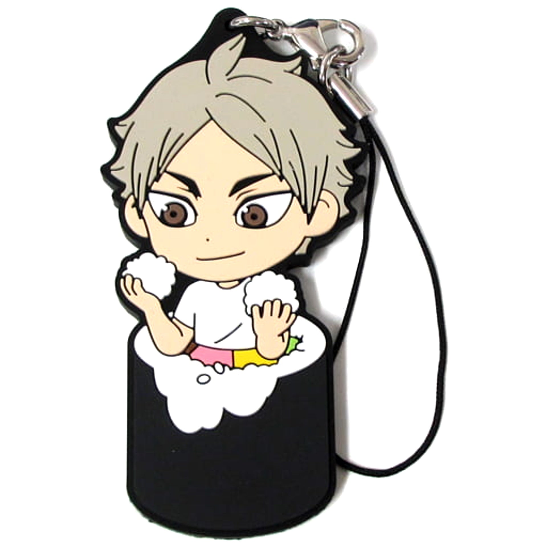 Haikyu!! Eita Semi Ichiban Kuji Fuku o Maneke! Mame wa Orega Motte Iku! 3rd Year Ehomaki Rubber Strap Kyunchara Illustrations Prize I Keychains [USED]