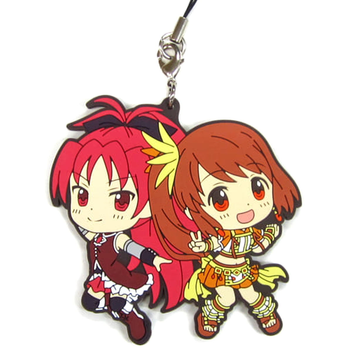 Magia Record: Puella Magi Madoka Magica Side Story Tsuruno Kyoko Ichiban Kuji Part 2 Rubber Charm Kyunchara Illustrations Prize G Keychains [USED]