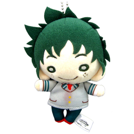 My Hero Academia Izuku Midoriya Uniform Nitotan Plush Toy with Ball Chain Jump Festa 2018 Limited Keychains [USED]
