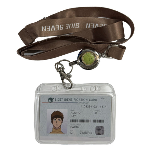 Amuro Ray Mobile Suit Gundam THE ORIGIN Rise of the Red Comet Theater Advance Ticket Part 2 Bonus ID Strap with Reel [USED], photo 1
