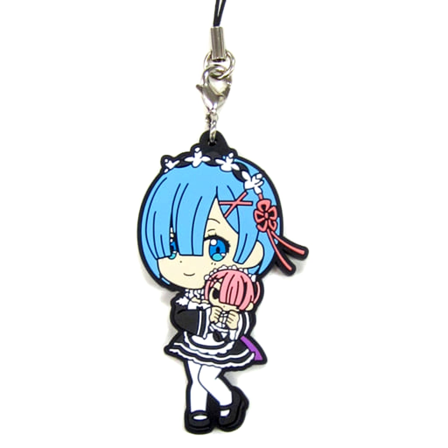Re:ZERO -Starting Life in Another World- Rem B Ichiban Kuji Happy Birthday Rem&Ram! Rem or Ram Rubber Strap Kyun Chara Illustrations Prize F Keychains [USED]