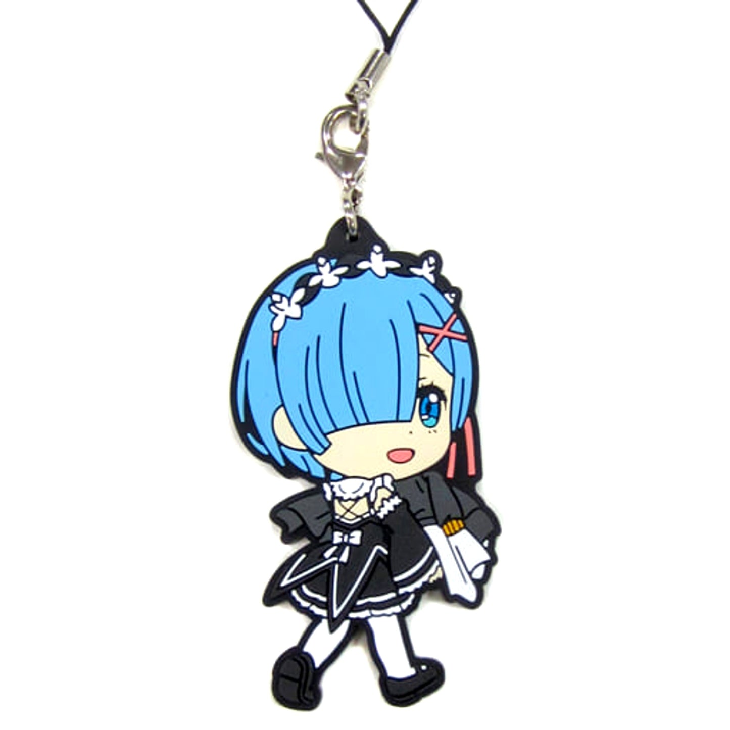 Re:ZERO -Starting Life in Another World- Rem G Ichiban Kuji Happy Birthday Rem&Ram! Rem or Ram Rubber Strap Kyunchara Illustrations Prize F Keychains [USED]