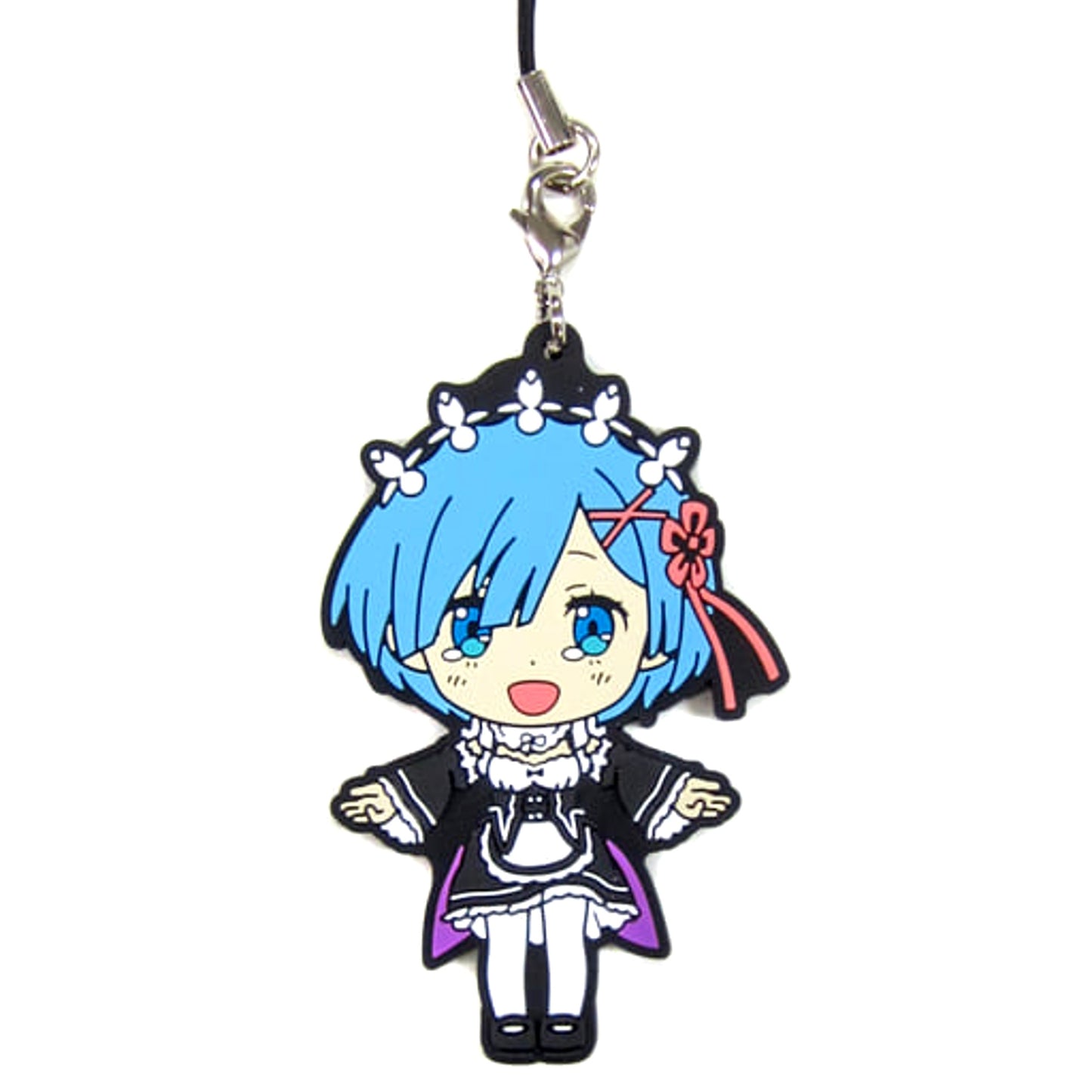 Re:ZERO -Starting Life in Another World- Rem I Ichiban Kuji Happy Birthday Rem&Ram! Rem or Ram Rubber Strap Kyun Chara Illustrations Prize F Keychains [USED]