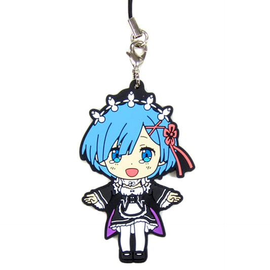 Re:ZERO -Starting Life in Another World- Rem I Ichiban Kuji Happy Birthday Rem&Ram! Rem or Ram Rubber Strap Kyun Chara Illustrations Prize F Keychains [USED]