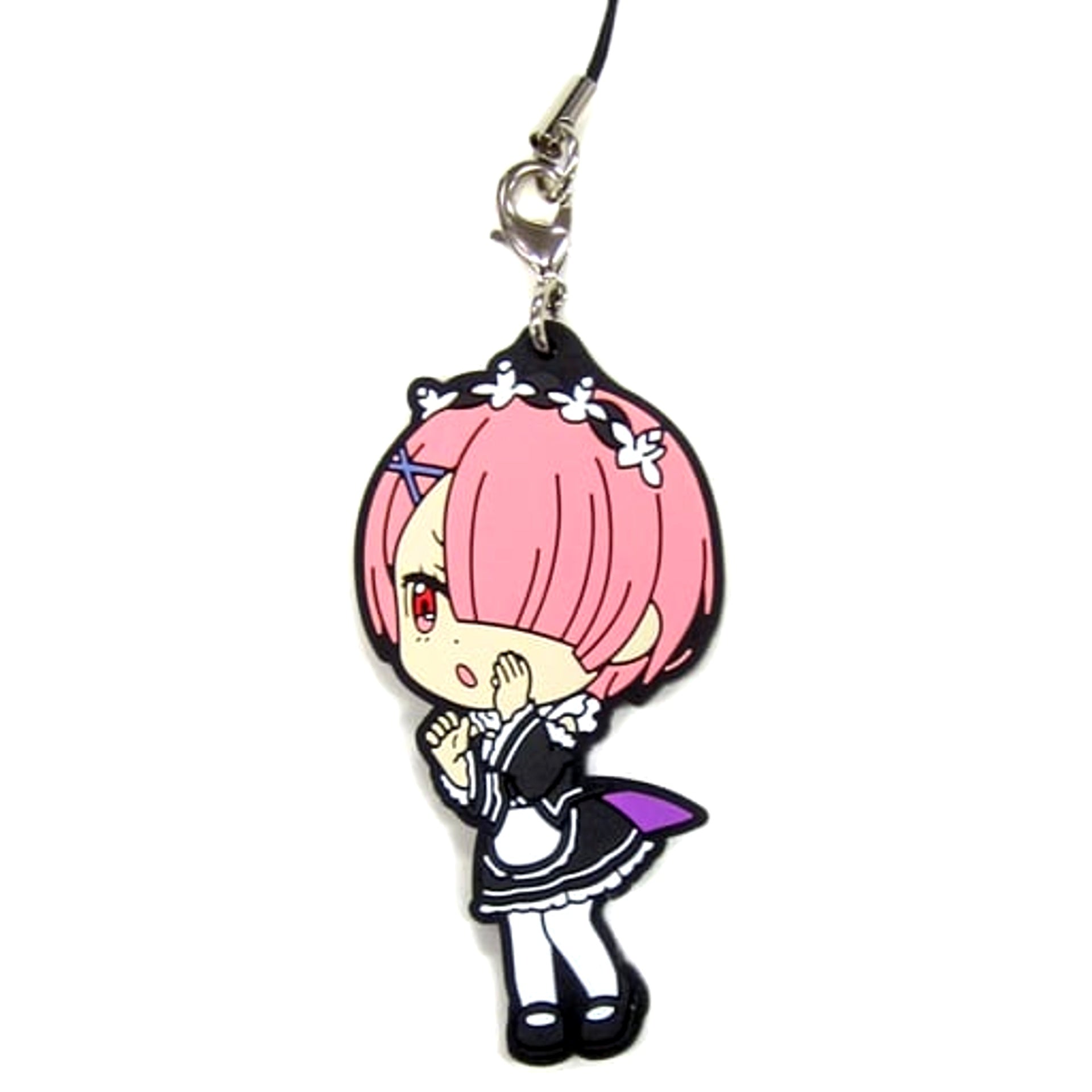 Re:ZERO -Starting Life in Another World- Ram A Ichiban Kuji Happy Birthday Rem&Ram! Rem or Ram Rubber Strap Kyun Chara Illustrations Prize F Keychains [USED]