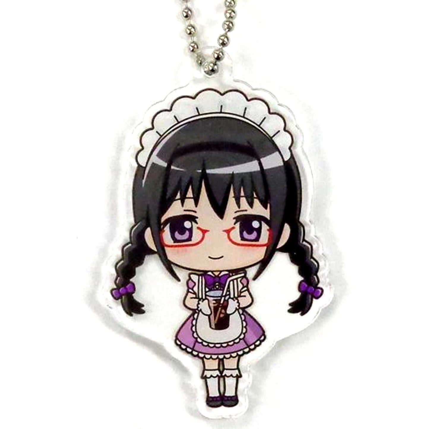 Homura Akemi Sega Collabo Cafe Magia Record Puella Magi Madoka Magica Side Story Deformed Acrylic Charm B [USED]