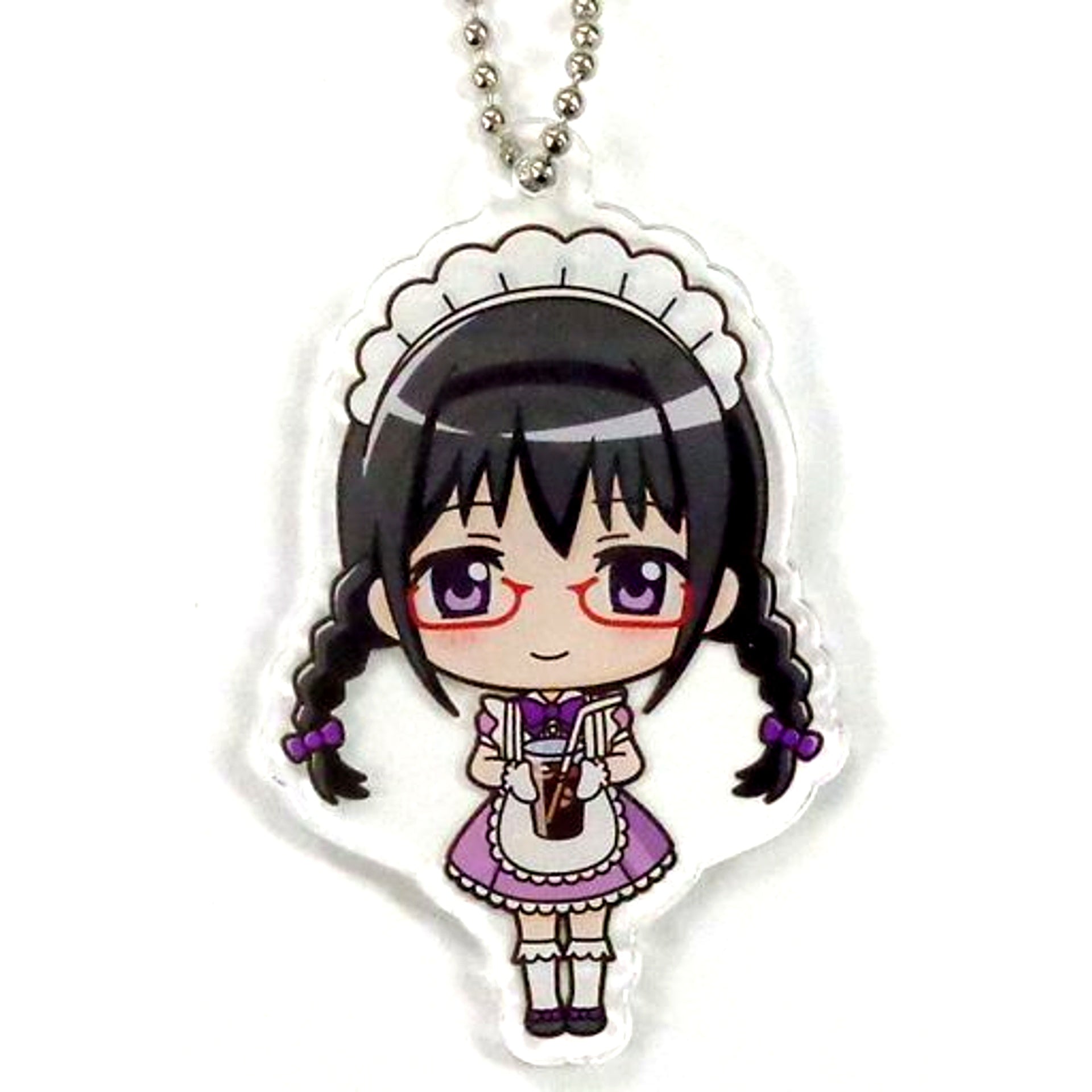 Homura Akemi Sega Collabo Cafe Magia Record Puella Magi Madoka Magica Side Story Deformed Acrylic Charm B [USED]