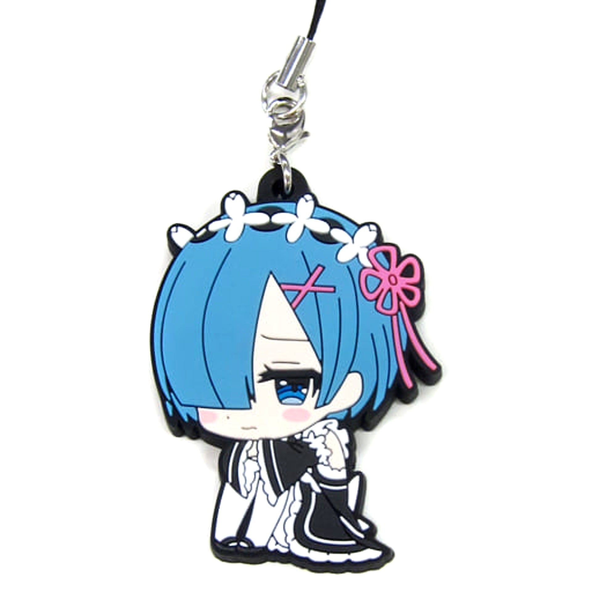 Re:ZERO -Starting Life in Another World- Rem Sitting Hugging Knees Rem ga Ippai Rubber Charm Vol.2 Keychains [USED]