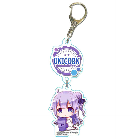 Unicorn Azur Lane Gyugyutto 2-Charm Keychain [USED]