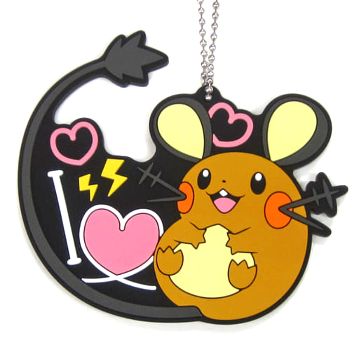 Pokemon Research Dedenne Ichiban Kuji Big Friendly Rubber Keychain Dedenne Dedenne Prize C Keychains [USED]