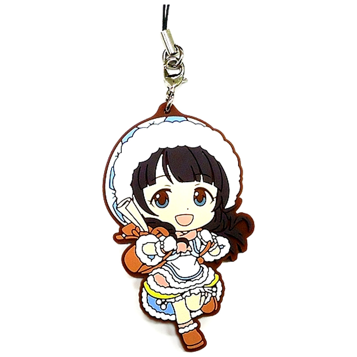 Mutsumi Ujiie THE iDOLM@STER Cinderella Girls Ichiban Kuji Cinderella's Adventure! Rubber Charm Kyun Chara Illustrations Prize F Key Ring [USED]