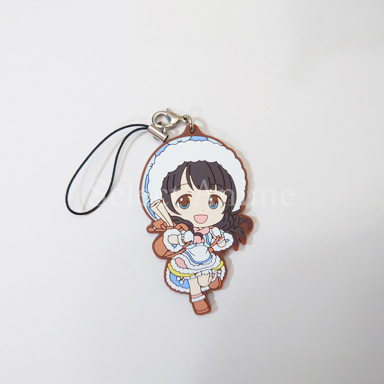 Mutsumi Ujiie THE iDOLM@STER Cinderella Girls Ichiban Kuji Cinderella's Adventure! Rubber Charm Kyun Chara Illustrations Prize F Key Ring [USED]