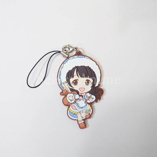 Mutsumi Ujiie THE iDOLM@STER Cinderella Girls Ichiban Kuji Cinderella's Adventure! Rubber Charm Kyun Chara Illustrations Prize F Key Ring [USED]