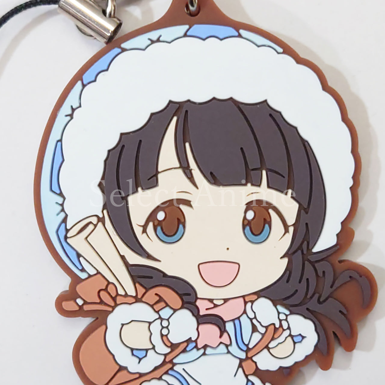 Mutsumi Ujiie THE iDOLM@STER Cinderella Girls Ichiban Kuji Cinderella's Adventure! Rubber Charm Kyun Chara Illustrations Prize F Key Ring [USED]
