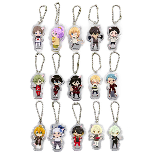 Zoku Touken Ranbu Hanamaru Heshikiri Hasebe & Others Four Seasons Collection Spring Trading Acrylic Keychains Anime Japan 2018 Limited All 15 Types Set Keychains [USED]