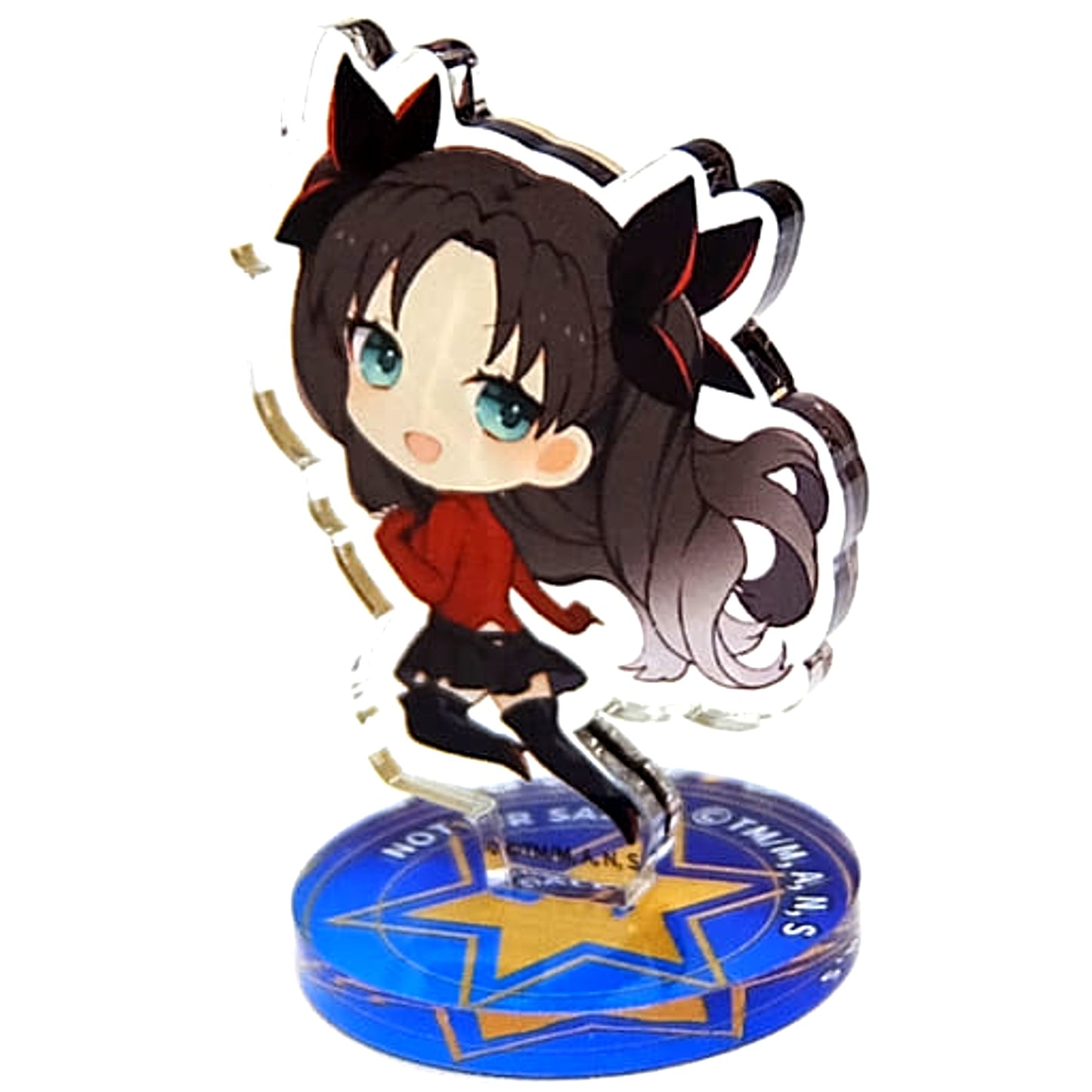 Rin Tohsaka Fate/EXTRA Last Encore Chibi Acrylic Figure Looking Back Treevillage Bonus [USED]