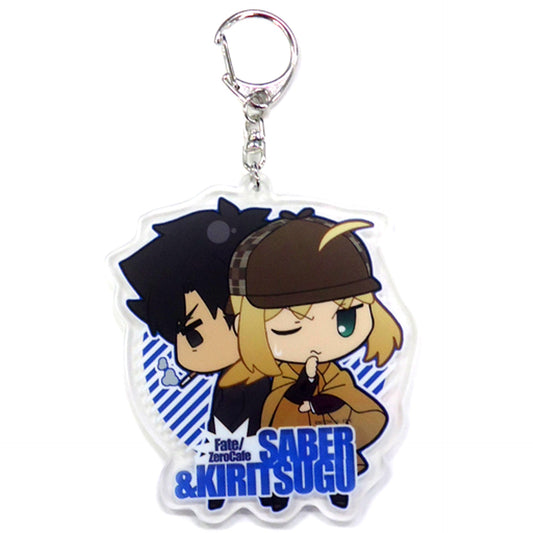 Saber Faction Saber and Kiritsugu Emiya Fate/Zero Cafe Gathering Heroic Spirits Acrylic Charm [USED]