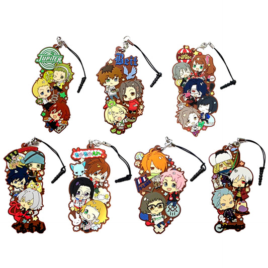Set of 7 The Idolmaster SideM Wake Atte Mini Trading Rubber Strap Idol Time 2 [USED]
