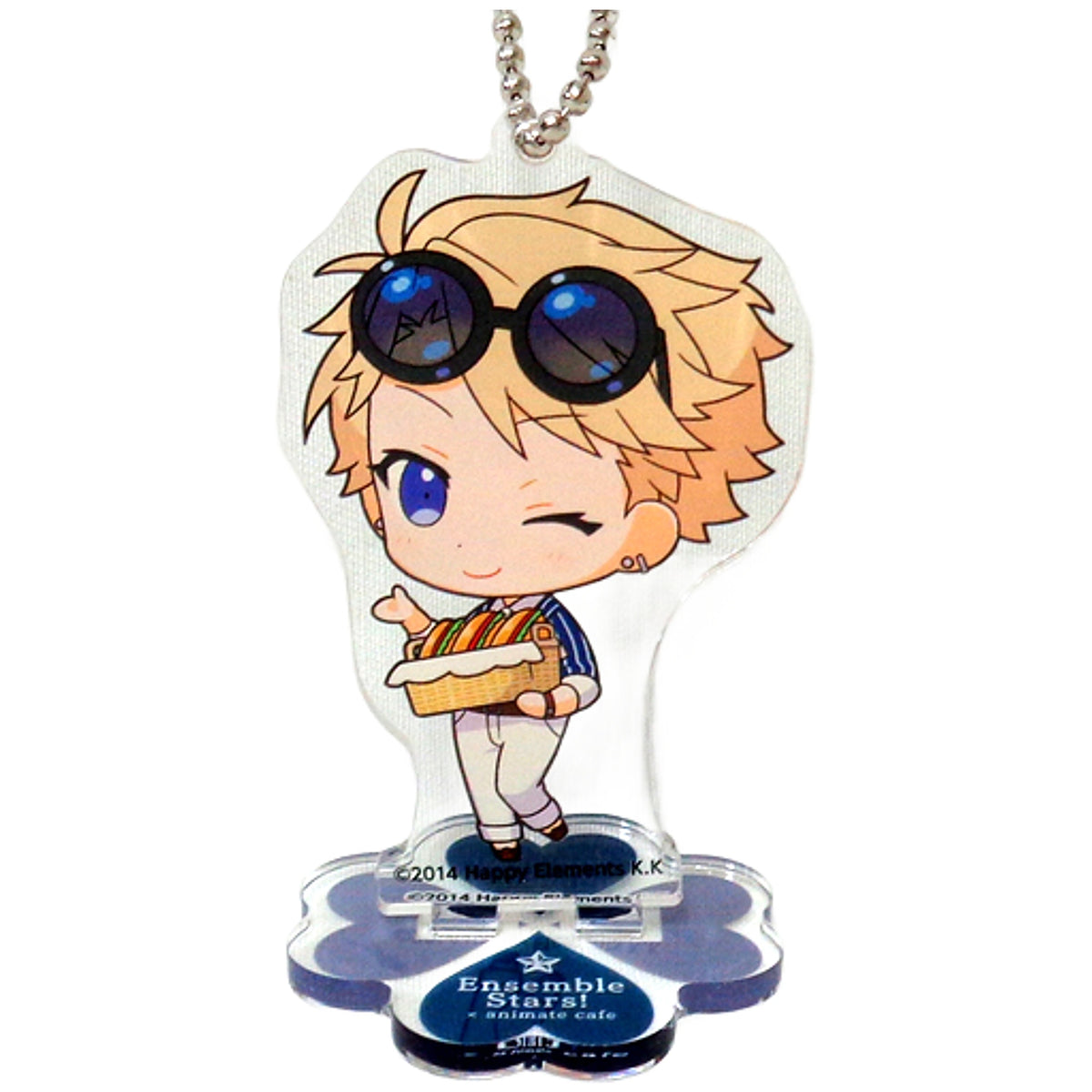 Ensemble Stars! Arashi Narukami Trading Acrylic Stand Keychain Yumenosaki Picnic Ver. Group B animate cafe Limited Keychains [USED]