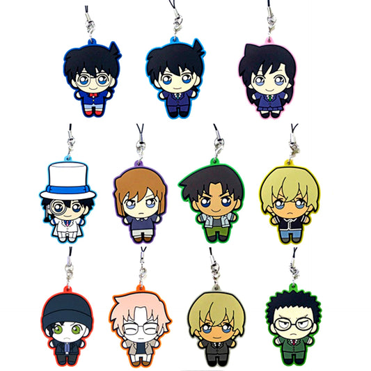 Set of 11 4th Prize Detective Conan Sega Lucky Kuji Zero Collection Nui Rubber Strap [USED]