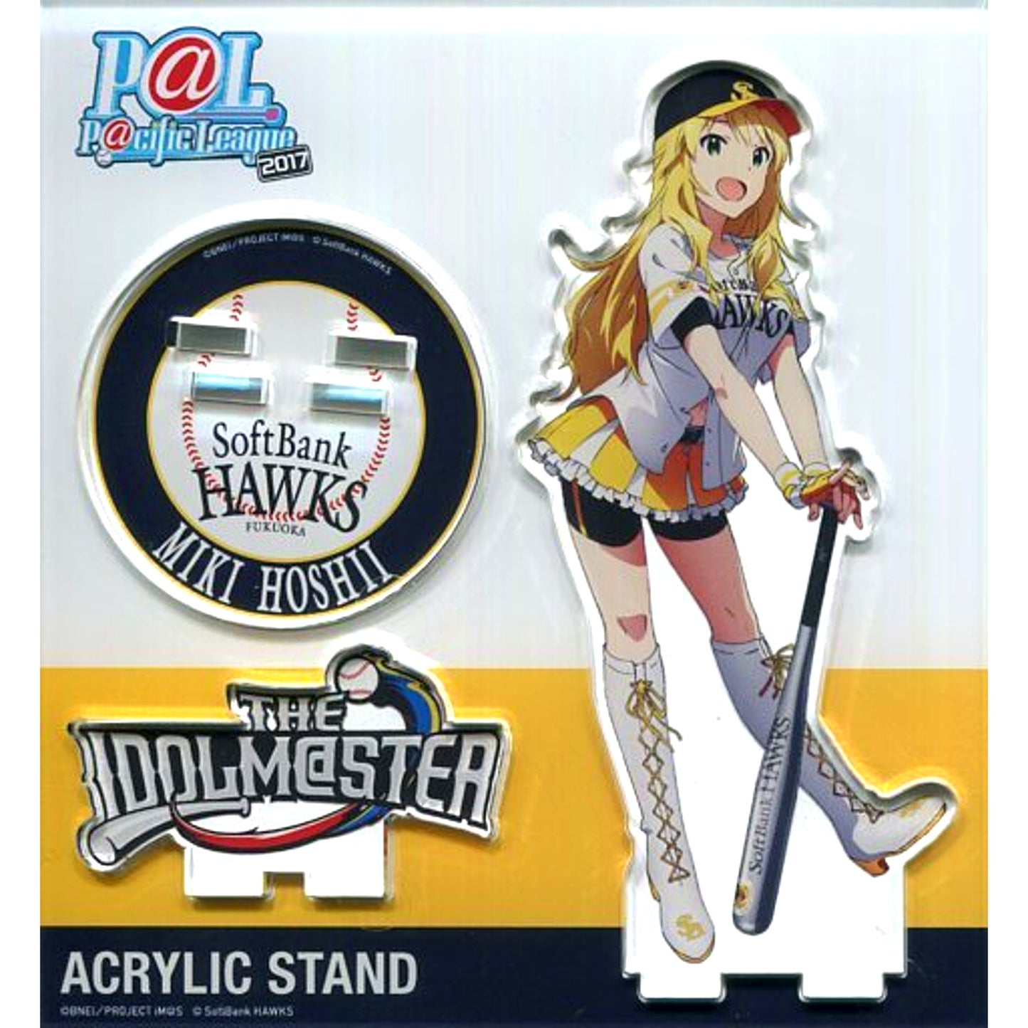 Miki Hoshii PL Collabo Acrylic Stand Idolmaster Fukuoka SoftBank Hawks [USED]