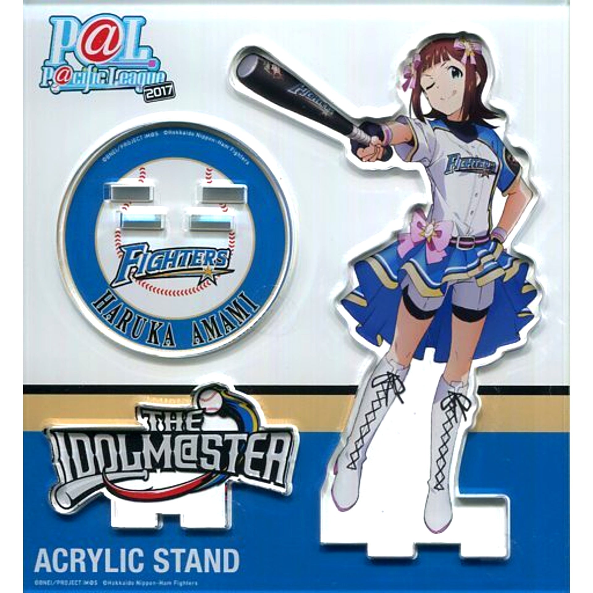 Haruka Amami Idolmaster Cinderella Girls Hokkaido Nippon-Ham Fighters P@L Collabo Acrylic Stand Idolmaster Series x Pacific League Collabo [USED]