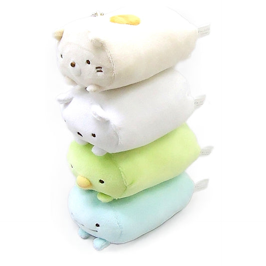 Shirokuma, etc. Sumikko Gurashi Mochimochi Utsubuse Plush Toy with Ball Chain All 4 Types Set Plush Toys [USED]