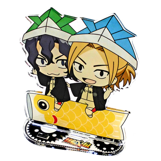 Junta Teshima & Hajime Aoyagi Acrylic Stand Yowamushi Pedal GLORY LINE x Collabo CAFE HONPO [USED]