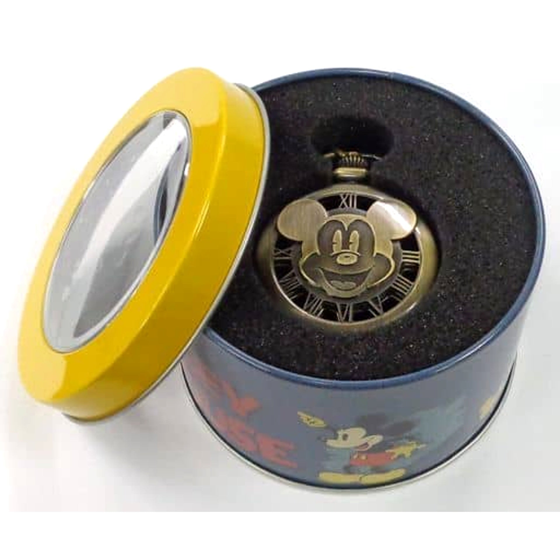 Disney Mickey Mouse Gold Beyond Imagination Premium Relief Pocket Watch [USED]