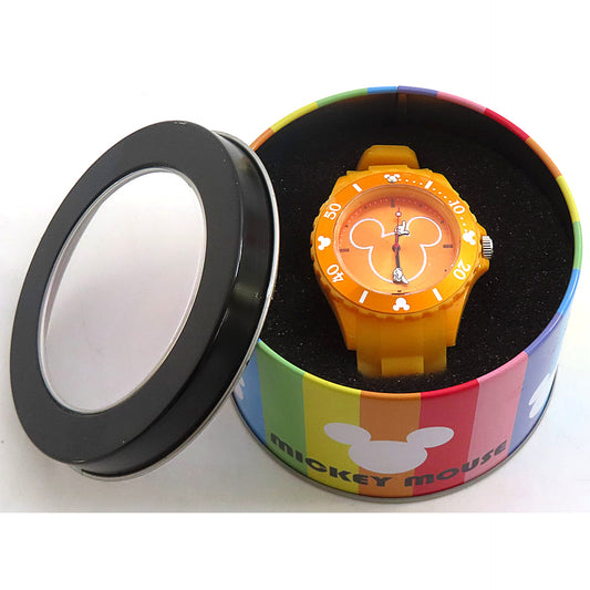 Disney Mickey Mouse Orange Fan Color Premium Wristwatch [USED]