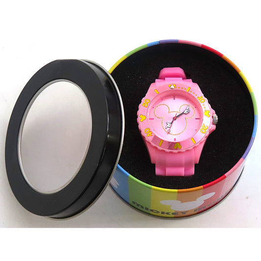 Disney Mickey Mouse Pink Fan Color Premium Wristwatch [USED]