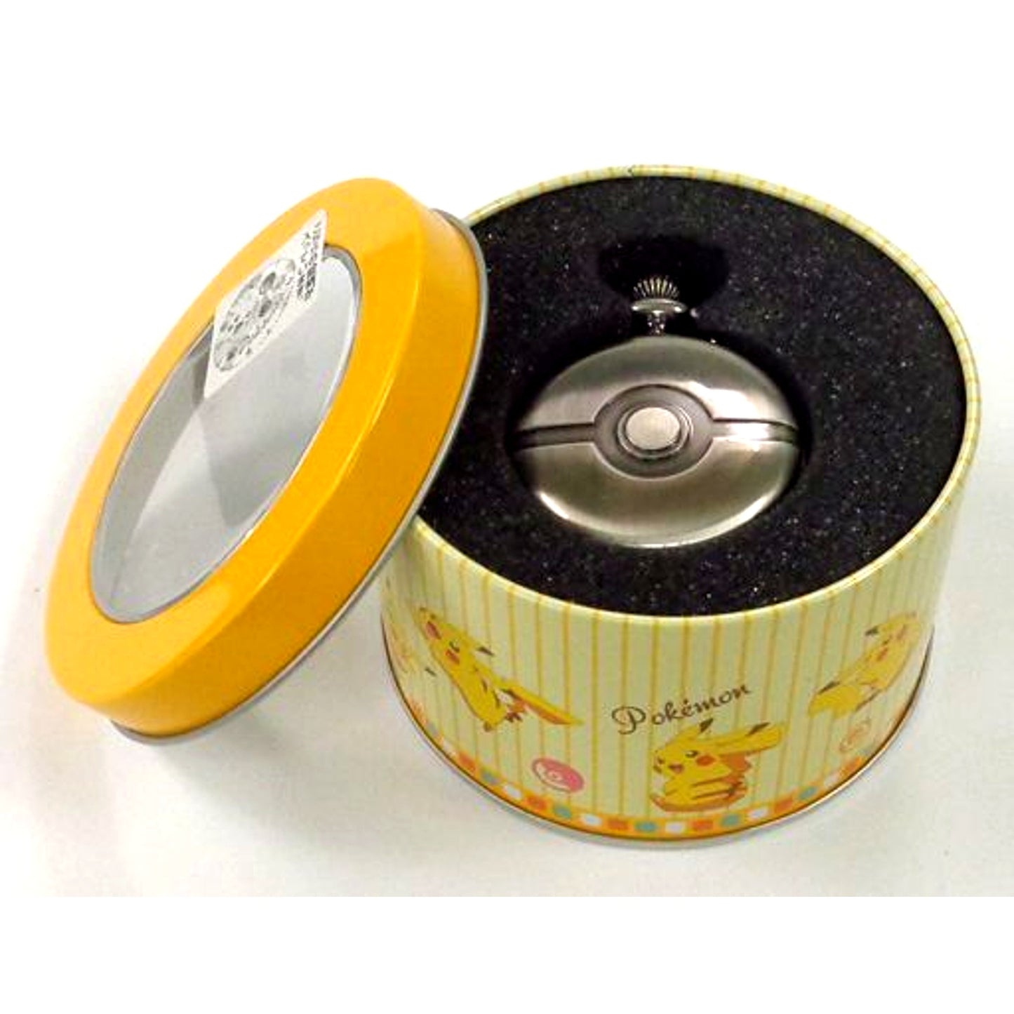 Pikachu Silver Premium Pocket Watch Pokemon Sun and Moon [USED]