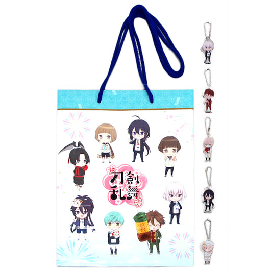 Zoku Touken Ranbu Hanamaru Four Seasons Collection Summer Trading Acrylic Keychains B Set Special Event Hanamaru Matsuri! Limited with Original Shopping Bag Keychains [USED]