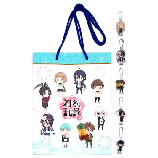 Zoku Touken Ranbu Hanamaru Fudou Yukimitsu & Others Four Seasons Collection Summer Trading Acrylic Keychains Special Event Hanamaru Matsuri! Limited C Set with Original Shopping Bag Keychains [USED]