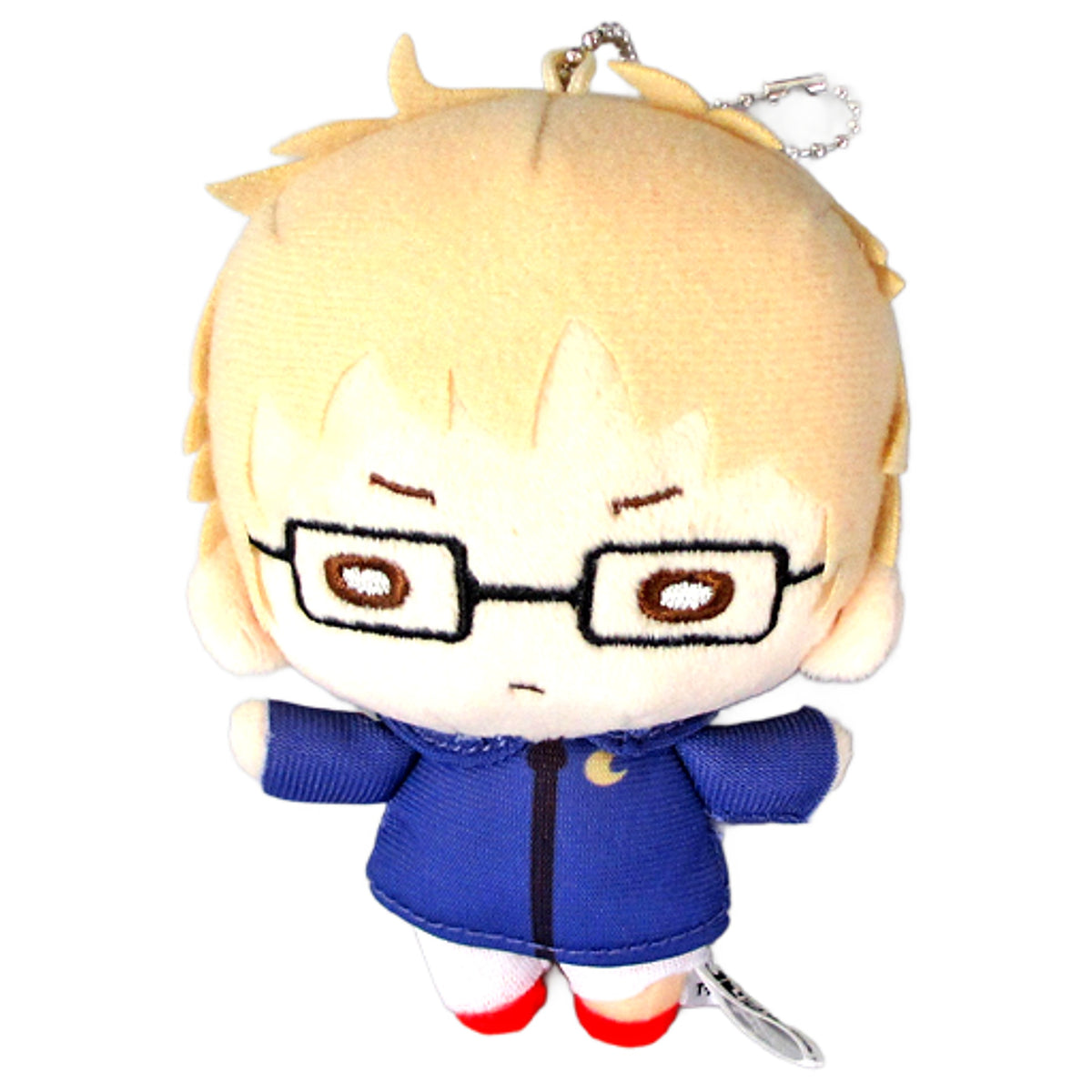 Haikyu!! Kei Tsukishima Memory Nitotan Plush Toy with Ball Chain Jump Festa 2018 Limited Keychains [USED]