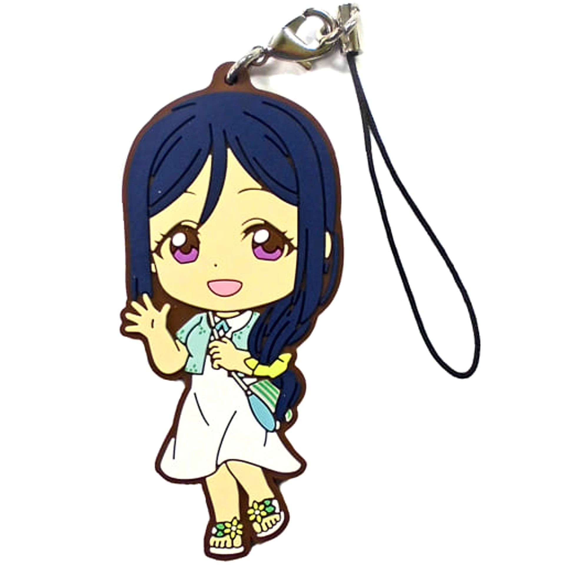 Love Live! Sunshine!! Kanan Matsuura Dress Ver. Ichiban Kuji 5th Rubber Charm Kyunchara Illustrations Prize L Keychains [USED]