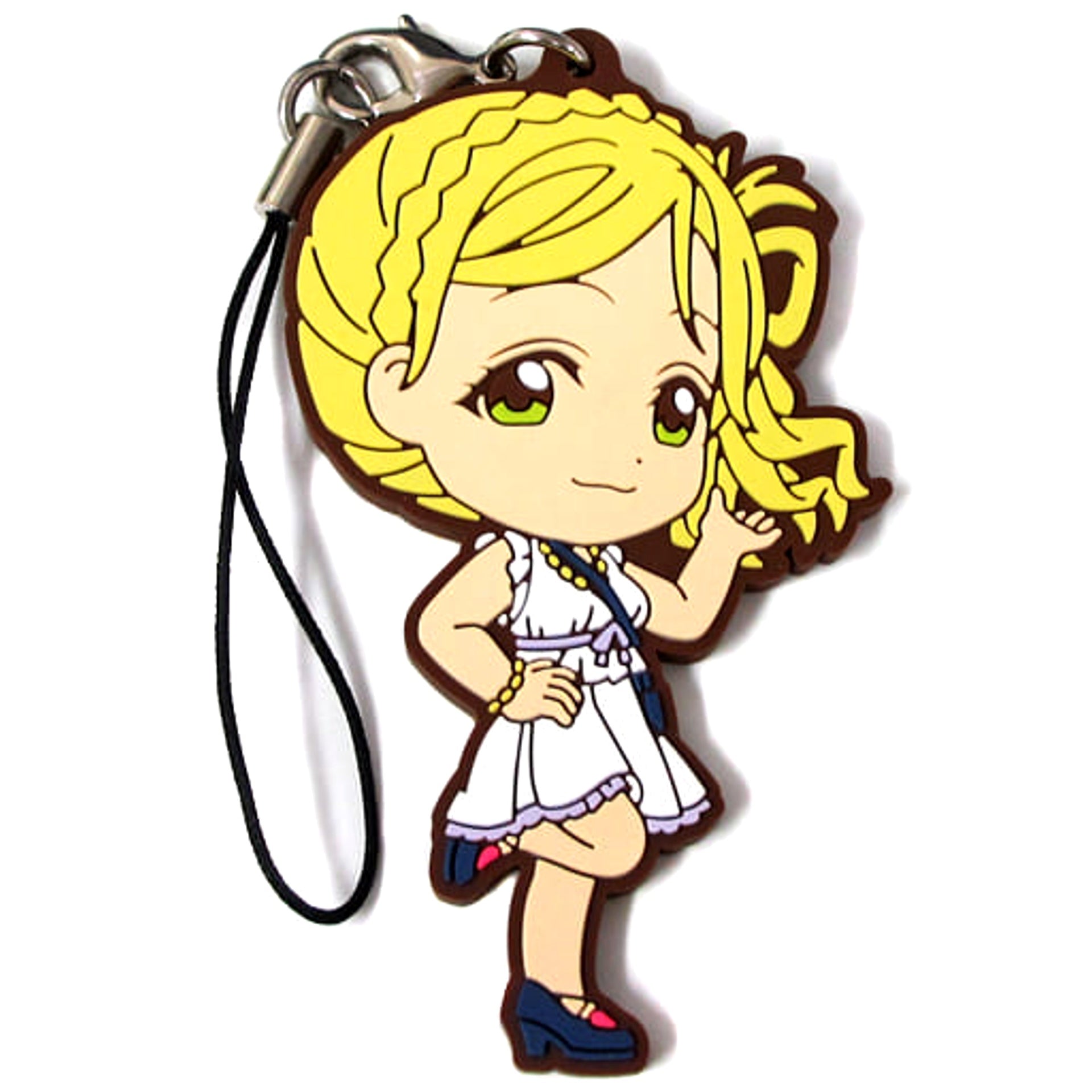 Love Live! Sunshine!! Mari Ohara Dress Ver. Ichiban Kuji 5th Rubber Charm Kyunchara Illustrations Prize L Keychains [USED]