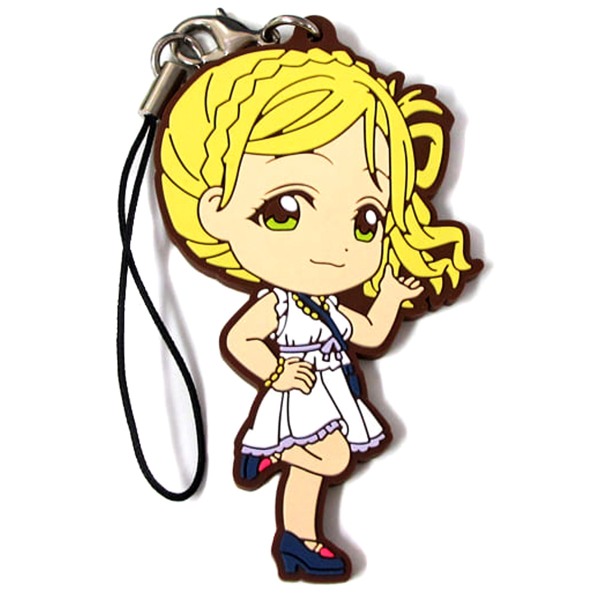 Love Live! Sunshine!! Mari Ohara Dress Ver. Ichiban Kuji 5th Rubber Charm Kyunchara Illustrations Prize L Keychains [USED]