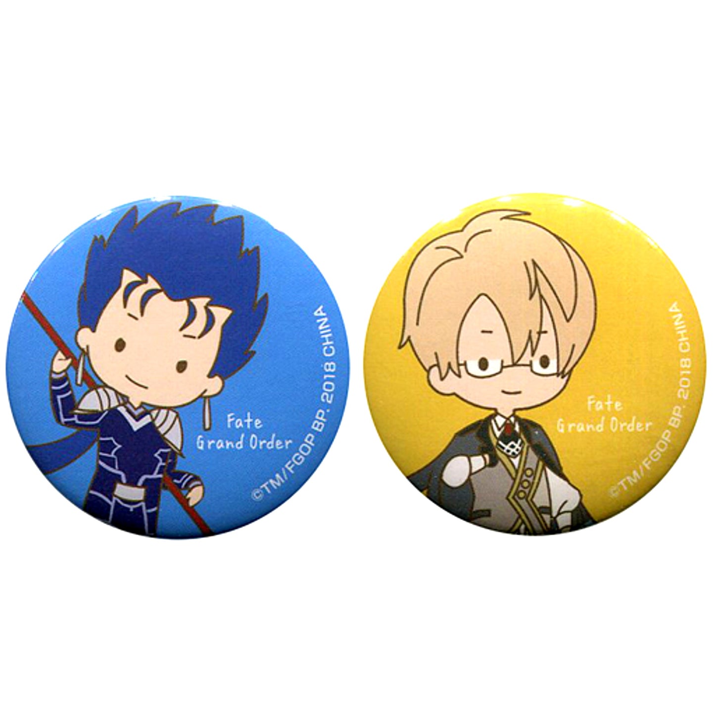 Set of 2 Cu Chulainn Jekyll Hyde E Prize Button sugar pochette Ichiban Kuji ONLINE Fate/Grand Order Chaldea of Sugar [USED]