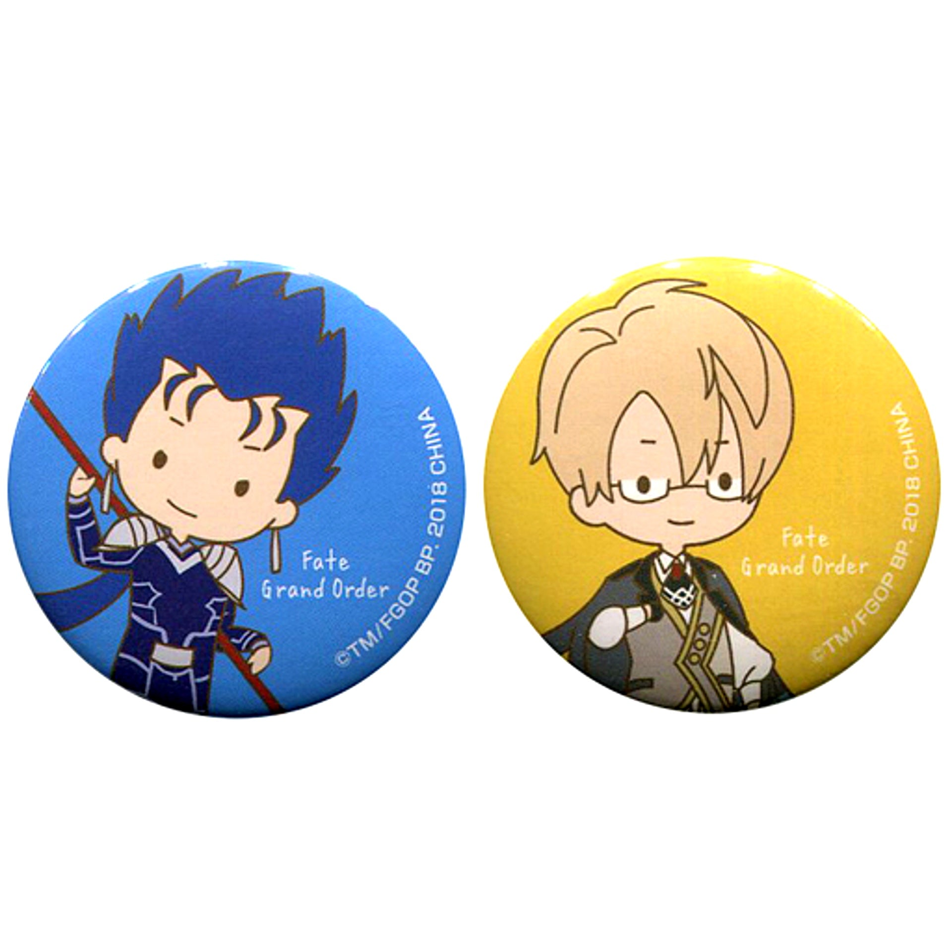 Set of 2 Cu Chulainn Jekyll Hyde E Prize Button sugar pochette Ichiban Kuji ONLINE Fate/Grand Order Chaldea of Sugar [USED]