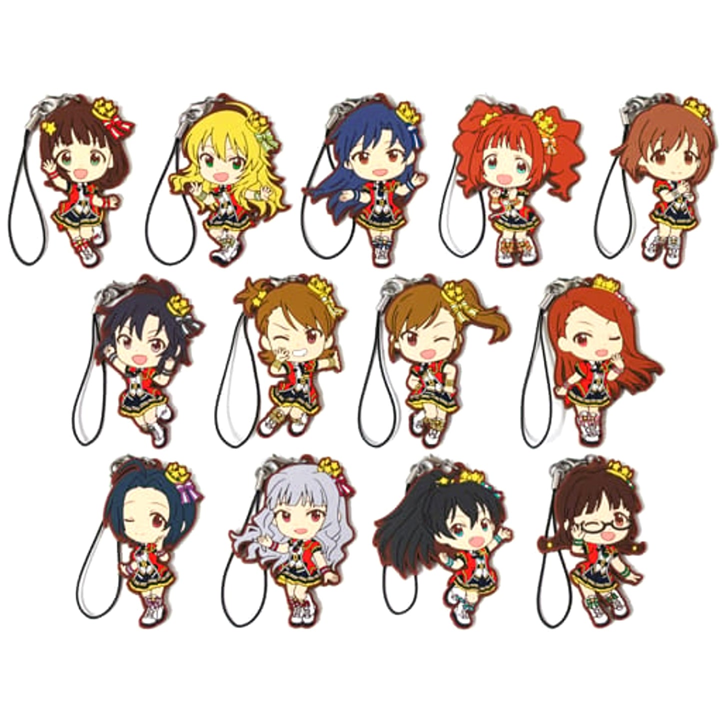 THE IDOLM@STER Million Live! Haruka Amami & Others All 13 Types Set Ichiban Kuji Idol Gallery Rubber Charm 765PRO All Stars Ver. Prize B [USED]